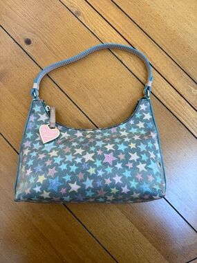 Dooney & Bourke Star Print Shoulder Bag Y2K Pastel Hobo Purse